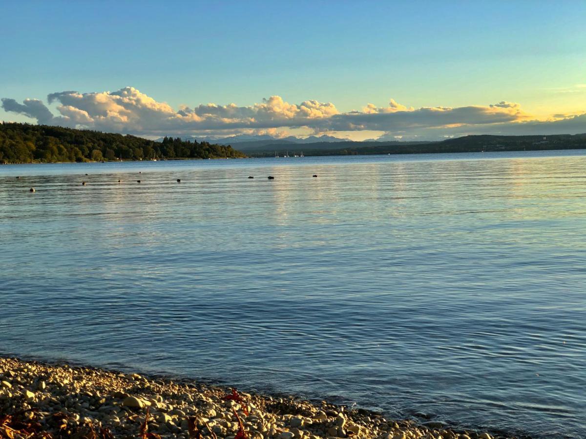 Charmante Ferienwohnung Mit Balkon Im 5-Seen-Land Hechendorf am Pilsensee المظهر الخارجي الصورة